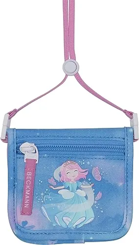 Beckmann, Brustbeutel Fairytale, Portemonnaie zum Umhängen für Kinder, Grundschule, Blue