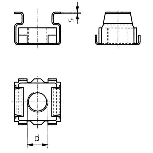 TOOLCRAFT 521823 Käfigmuttern M5 Stahl 10 St.
