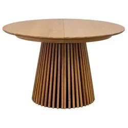 House Nordic Osaka Esstisch mit Ansteckplatten, ø120-240cm - Esstisch aus Eichenfurnier, erweiterbar von rund auf oval – ideal für Feste und Gäste. Modernes Design für Esszimmer und Küche.