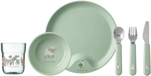 Mepal Mio Kindergeschirrset, 6-teilig, Little Farm - Das 6-teilige Mio Kindergeschirrset von Mepal begeistert mit buntem Design und robusten Materialien. Ideal für kleine Essanfänger, um das Essen spielerisch zu lernen!