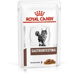 ROYAL CANIN Gastro Intestinal 12x85g Beutel (Scheiben in Sauce) - Spezialnassfutter für Katzen mit Magen-Darm-Bedürfnissen, unterstützt die Verdauung und bietet eine schmackhafte Mahlzeit für anspruchsvolle Katzen.