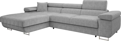 Mirjan24 Ecksofa Torezio Mini Cord - Sofas & Couches mit Schlaffunktion und Bettkasten, bequeme Polsterung für entspannte Nächte und ein modernes Design für Ihr Wohnzimmer.