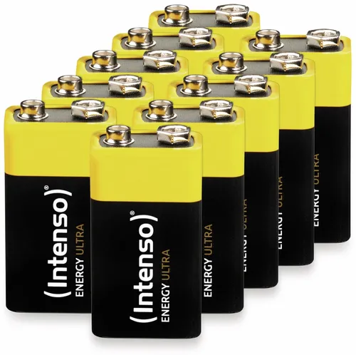 INTENSO 9V-Blockbatterie Energy Ultra, 6LR61, E-Block, 10er-Set 7501451