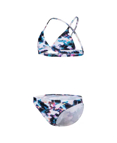 Arena Mädchen Badeanzug Tie and Dye Triangel Bikini Set Schwarz/Multi 128cm