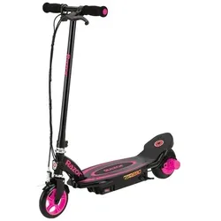 Razor E90 Power Core Elektroroller - Schwarz/Rosa - E-Scooter mit wartungsfreiem Power Core-Motor, bis zu 16 km/h und 80 Minuten Fahrspaß. Ideal für Kinder ab 8 Jahren, mit stabiler Stahlkonstruktion und luftlosen Reifen für sorgenfreies Fahren.