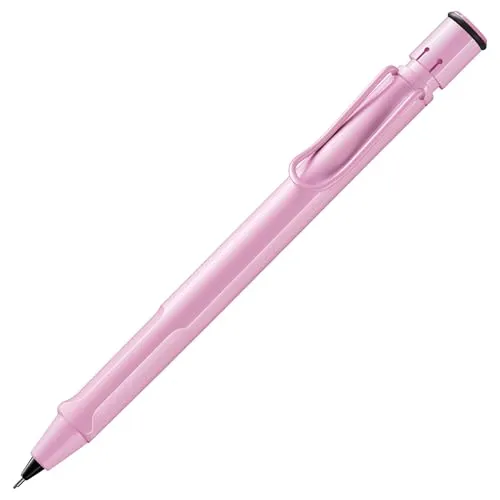 Lamy safari lightrose Druckbleistift - klassischer Minenbleistift mit ergonomischem Griff & Gehäuse aus ASA-Kunststoff - Bleistift mit Feinstrichmine M 41 in Strichbreite 0,5 mm & Radiertip