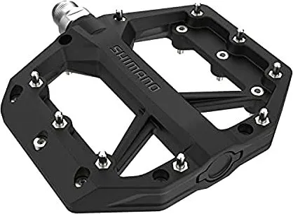 Shimano Flat Pedale PD-GR 400 schwarz - Ideal für MTB, Downhill und Freeride - Fahrradpedale in Schwarz, perfekt für Mountainbikes. Robuste Plattformpedale bieten optimalen Grip und Kontrolle bei jeder Fahrt.