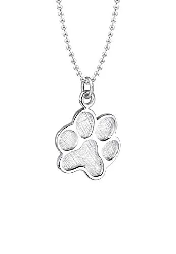 Elli Kette mit Anhänger Pfote 925 Sterling Silber - Ketten mit Anhänger - Elegante 70 cm lange Halskette aus 925 Sterling Silber mit charmantem Pfoten-Symbol, ideal für Tierliebhaber und perfekt für jeden Anlass.