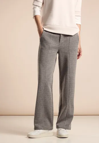 STREET ONE Damen A378079 Hose Casual Fit, Black, 44W x 30L - Damen-Hosen mit High Waist und Straight Leg, aus einem weichen Baumwollmix für höchsten Tragekomfort und praktische seitliche Eingrifftaschen.