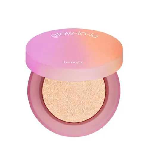 Benefit Cosmetics Glow-la-la Highlight Powder Highlighter 3 g Luna - Sonstige Make-Up-Artikel mit samtig-weichem Puder-Highlighter für einen strahlenden Glass-Skin-Effekt, der bis zu 12 Stunden hält und wasserfest ist.