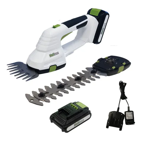TRUTZHOLM Akku-Gras- und Strauchscherenset 20 V 2-in-1 - Rasentrimmer & Motorsensen - 2-in-1 Set mit 10 cm Gras- und 20 cm Strauchklinge, ideal für eine flexible Gartenpflege bis zu 10 m Arbeitshöhe.