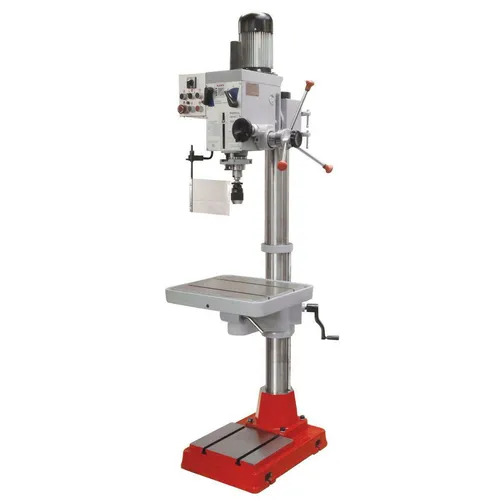 Holzmann Getriebebohrmaschine ZS40HS 400V mit XL Bohrtisch - Bohrmaschinen mit großem drehbarem Gusstisch für schwere Werkstücke und automatischer Gewindeschneideeinrichtung, ideal für präzises Bohren und Fräsen.