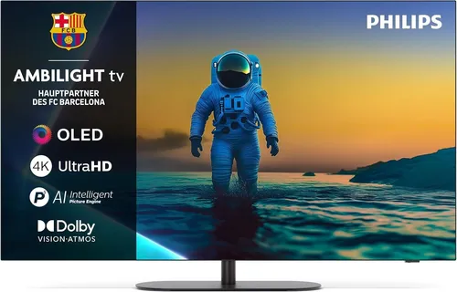 Philips 42OLED810/12 42 Zoll OLED Fernseher - 4K Ultra HD Fernseher mit beeindruckendem OLED-Display für lebendige Farben und tiefes Schwarz, ideal für cineastisches Vergnügen.