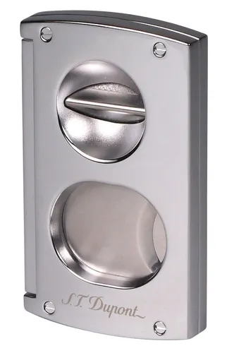 ST Dupont Double Chrome Blade Zigarrenschneider - Zigarrenzubehör mit doppelter Klinge im V-Format, perfekt für alle gängigen Zigarrenformate bis 23 mm Durchmesser für einen präzisen Schnitt.