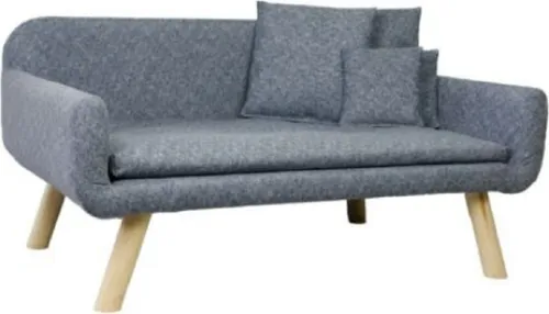 Hundesofa Cora grau - Elegantes Hundebett - Hundebetten: Modernes Hundesofa Cora in grau, idealer Rückzugsort mit stilvollem Design und abgerundeter Form für optimalen Komfort.