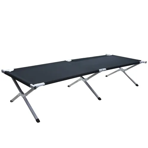 Kronenburg Feldbett XXL – Robust und Tragbar für Camping und Zuhause - Feldbett 210 cm x 72 cm x 45 cm, belastbar bis 200 kg, ideal für Übernachtungen und Outdoor-Aktivitäten. Einfache Montage ohne Werkzeug, inklusive Tragetasche für leichten Transport.
