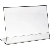 HMF 46935 Acryl Tischaufsteller Schräg DIN A4 Querformat Glasklar