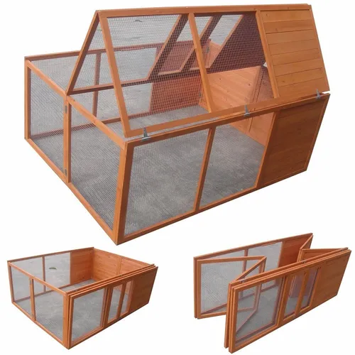 Mucola Freilaufgehege klappbar - 160x119x60cm Outdoor Hasenstall, stabil und wetterbeständig für glückliche und gesunde Tiere