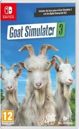 Goat Simulator 3 - Switch [EU Version] - Nintendo Switch Software mit lokalem und Online-Coop für bis zu 4 Spieler. Erlebe das chaotische Leben von Pilgor und entdecke neue Inhalte, Minispiele und jede Menge Blödsinn!