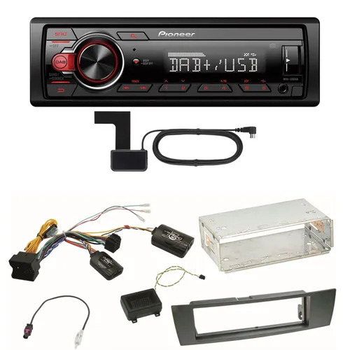 Pioneer MVH-130DAB Digitalradio USB Einbauset für BMW E90 E91 E92 E93