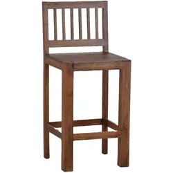 Barstuhl Thali Massivholz Sheesham - Sessel aus massivem Sheeshamholz, rustikales Design mit individueller Maserung, ideal für Bar- und Hobbyräume, handgefertigt für höchste Qualität.