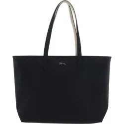 Lacoste Shopper Anna - Eleganter 35 cm Shopper in Schwarz - Shopper aus hochwertigem PVC, ideal für den Alltag mit einem praktischen Volumen von 14,7 l und stilvollem Design in black sand.