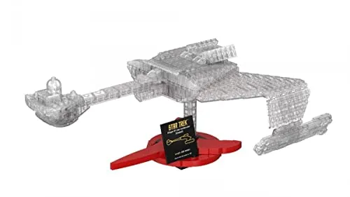 BlueBrixx Pro Star Trek Klingon D7 Klasse Schlachtkreuzer Getarnt – Midsize-Modell für Erwachsene und Kinder – 580 Klemmbausteine – Offiziell lizenziert – Bewegliche Flügel – 104957