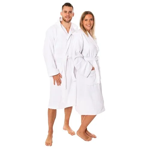 Lavea Mexico Bademantel – Unisex Frottee Morgenmantel aus 100% Baumwolle mit Kapuze - KOMFORT & WEICHHEIT – Dieser hochwertige Bademantel aus 100% Baumwolle bietet angenehme Saugfähigkeit und Atmungsaktivität. Ideal für Sauna, Bad oder entspannte Stunden zu Hause. PRAKTISCHES UNISEX DESIGN – Mit Kapuze, Taschen und Bindegürtel ist er perfekt für Damen und Herren.