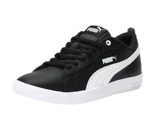 PUMA Damen Puma Smash Wns V2 L Sneaker - Stilvoller Komfort in Schwarz und Weiß, 42 EU - Damen-Sneaker mit weichem Leder für stylischen Komfort, inspiriert vom Tennis und ideal für den Alltag.