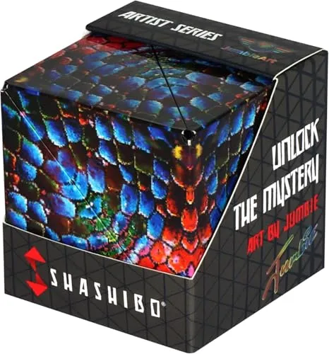 Shashibo Shashibo Cube - "CHAMELEON" - Motorikspielzeug mit einzigartiger Transformationsfähigkeit, fördert Kreativität und Feinmotorik durch magnetische Formenvielfalt.