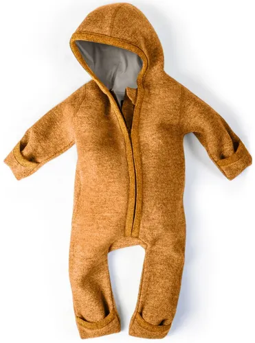 Ehrenkind Overall Walkoverall Baby aus Natur Schurwolle - Winteroveralls aus 100% Schurwolle, atmungsaktiv und wärmeregulierend – ideal für kalte Tage, mit praktischem Reißverschluss und umklappbaren Abschlüssen.
