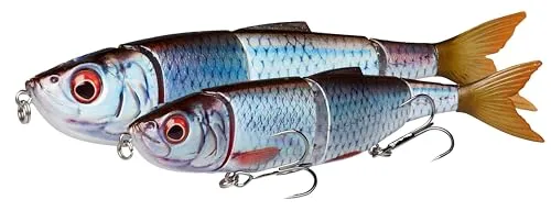 Savage Gear 4Play V2 Swim N Jerk - 3D gescannter Heringsschwimmköder für Raubfischangler, realistische Aktion, Stop & Go Techniken, ideal für Hecht, Barsch & mehr | Slow Sink Barsch 13,5 cm