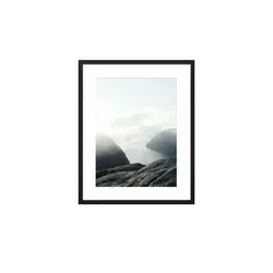 Holzbilderrahmen 40x50 cm  Iceland , schwarz , Holzwerkstoff , Maße (cm): B: 42 H: 52 T: 2.8