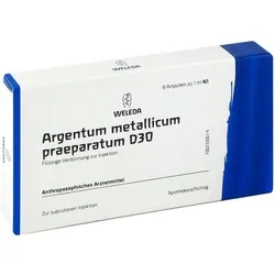Argentum Metallicum Praep. D30 Ampullen - Apothekenpflichtige Arzneimittel zur Unterstützung bei nervösen Störungen und Ängsten, erhältlich in praktischen Ampullen.
