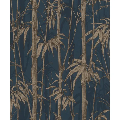 Rasch Tapeten Vliestapete (Botanical) Blau goldene 10,05 m x 0,53 m Florentine III 484892