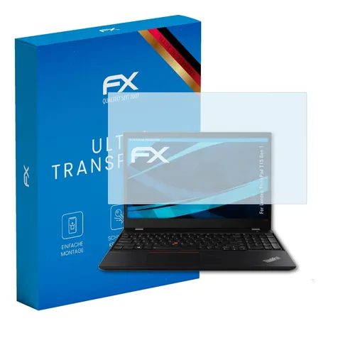 atFoliX 2x Displayschutzfolie für Lenovo ThinkPad T15 Gen 1 Schutzfolie klar