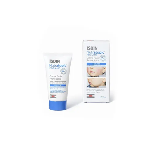 ISDIN NUTRATOPIC PRO-AMP Atopische Haut Gesichtscreme 50 ml - Sonstige Gesichtspflegeartikel, speziell entwickelt zur Linderung von atopischer Haut und zur Verbesserung der Hautbarriere.