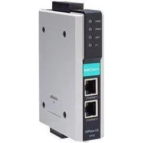 NPORT IA-5150-T - 1-Port RS-232/422/485 Geräteserver mit 2 10/100BaseT(X) Ports - Industrieller Geräteserver für zuverlässige Seriell-zu-Ethernet-Konnektivität in rauen Umgebungen. Ideal für den professionellen Einsatz in explosionsgefährdeten Bereichen, mit verbessertem Überspannungsschutz.