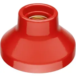 ledscom.de Deckenleuchte/Lampenfassung ELEKTRA, Porzellan, rot glänzend, 1x E27 max. 300W