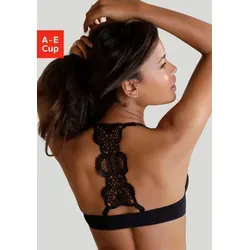 Push-up-BH LASCANA "Alicia", Damen - Funktionsunterwäsche mit atemberaubendem Spitzenrücken und herausnehmbaren Kissen für individuellen Push-up-Effekt. Ideal für rückenfreie Tops und sexy Dessous.