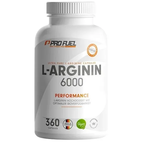 ProFuel L-ARGININ Kapseln - Hochdosiert für Training - L-Arginin Kapseln mit 100% L-Arginin Base, ideal als Pump-Booster für dein Training. 100% vegan und mit optimaler Bioverfügbarkeit für maximale Wirkung.