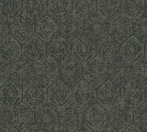 Tapete Vlies Vintage Orient Grafisch grau schwarz Cuba 38022-3 (3,54€/1qm)
