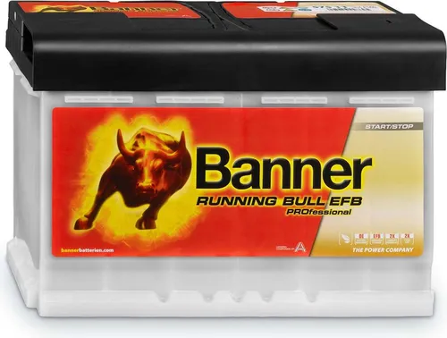 Banner EFB PRO 57511 Start-Stopp Running Bull 12V 75Ah 700A Autobatterie - Autobatterie mit hoher Startkraft und EFB-Technologie, ideal für Fahrzeuge mit Start-Stopp-Systemen und zuverlässiger Leistung bei extremen Bedingungen.