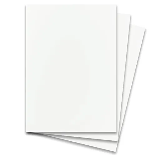 Stück DIN A4 Karton mit Leinenstruktur - Farbe: Weiss - 29,7 x 21 cm - 250 Gramm pro m² - Einzelkarte ohne Falz - Ideal zum Basteln, Scrapbooking, Grußkarte 50