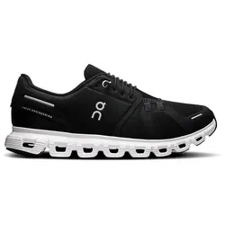ON Running Cloud 6 Damen Sneakers - Leichte Laufschuhe in Black-White - Laufschuhe mit innovativem CloudTec®-System für optimale Dämpfung und Stabilität. Atmungsaktives Obermaterial aus recyceltem Material sorgt für Komfort und Flexibilität.