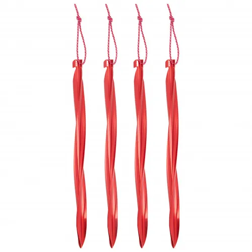 MSR Cyclone 25cm 4er Zelthering-Set - Rot - Zelt-Zubehör, extrem stabil und ideal für windige Bedingungen, sorgt für sicheren Halt Ihres Zeltes.