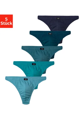 H.I.S String Herren Unterhose (Packung, 5-St) - Baumwollstretch-Qualität in Blau, elastischer Bund für optimalen Tragekomfort