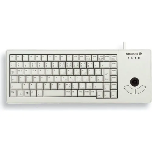 CHERRY G84-5400 XS - Kompakte Tastatur mit integriertem Trackball, langlebig mit 20 Mio. Tastenbetätigungen, ideal für Industrie und platzsparende Anwendungen