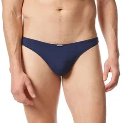 String BRUNO BANANI "CHECK LINE 2.0 STRING", Herren, Gr. 7 (XL), blau (marine karo), Obermaterial: 90% Polyamid, 7% Elasthan, 3% sonstige Fasern, kariert, bequem, Unterhosen