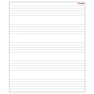 ALLboards Magnetische Whiteboard Folie 80x95 cm mit Notenlinien - Präsentation: Magnetische Whiteboard Folie, ideal für Schulen, haftet an allen Schultafeln und ist trocken abwischbar für wiederholte Nutzung.